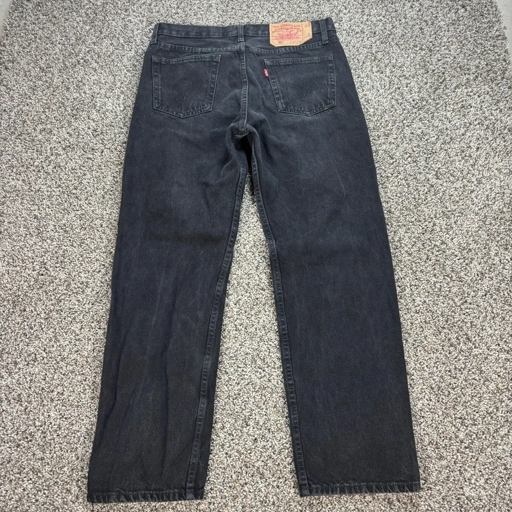 Levi's 501 Men's 32x30 Y2K Jeans USA Made Black Denim Straight Leg 00s